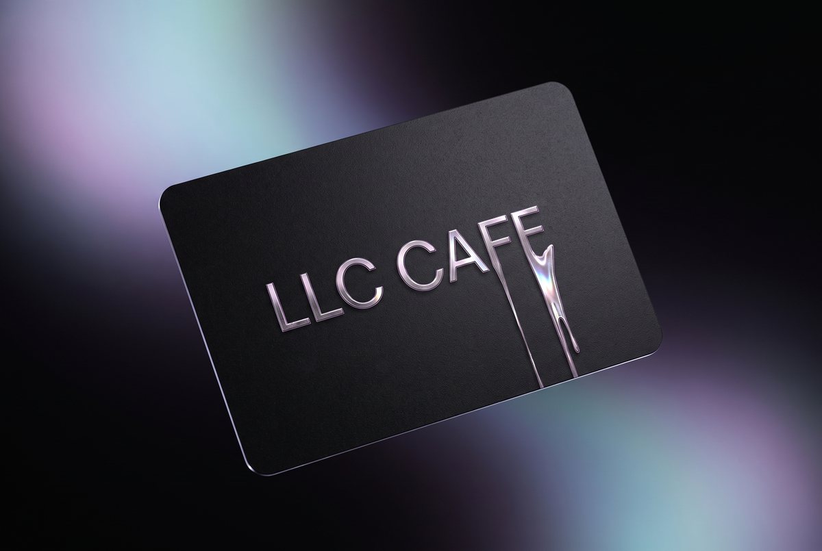 Matte black PVC LLC CAFE NFC card