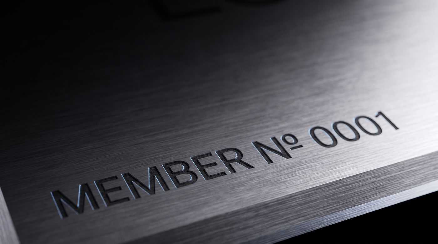 Macro of the engraved MEMBER No 0001