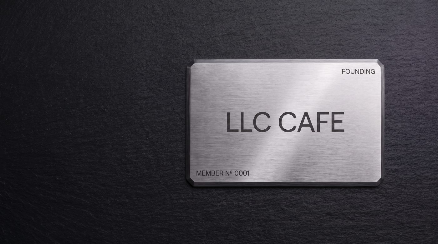The card flat on black slate